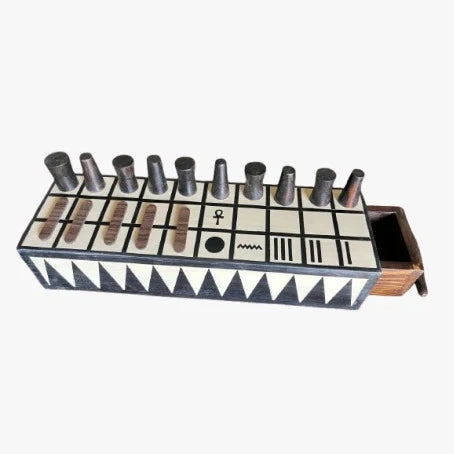 Acrylic Black And White Senet