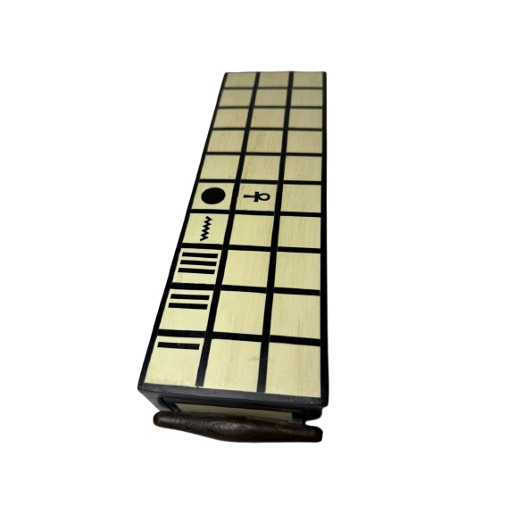 Acrylic Black And White Senet