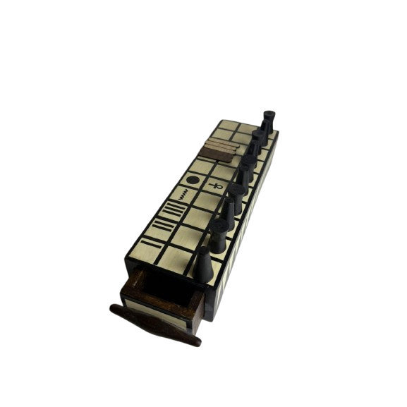 Acrylic Black And White Senet