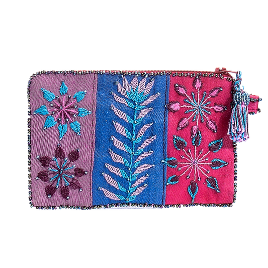 Mixed colors Embroidery Purse