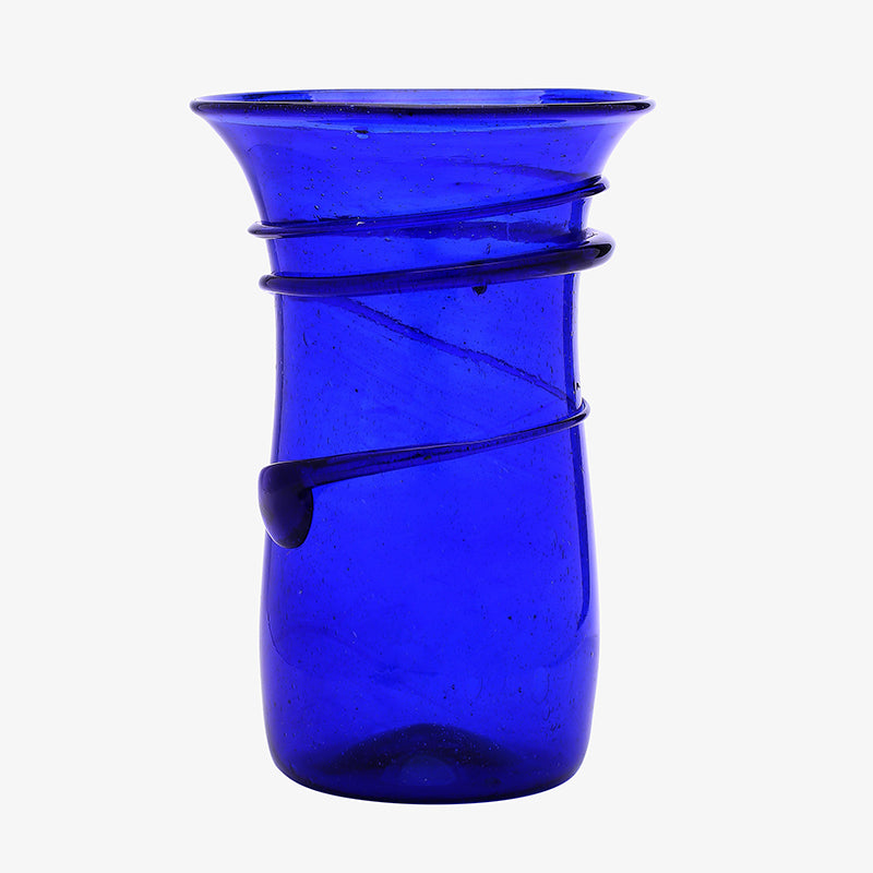 Zigzag Cobalt Vase