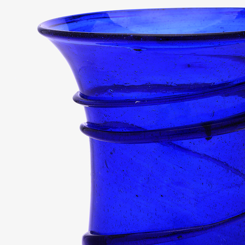 Zigzag Cobalt Vase